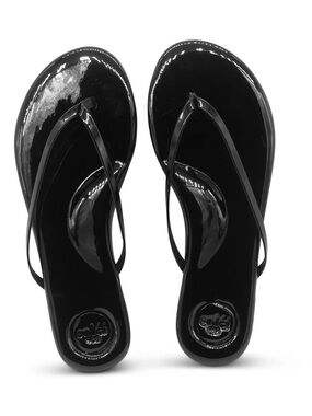 Solei Sea Women’s Black Patent (Onyx) Flip Flops